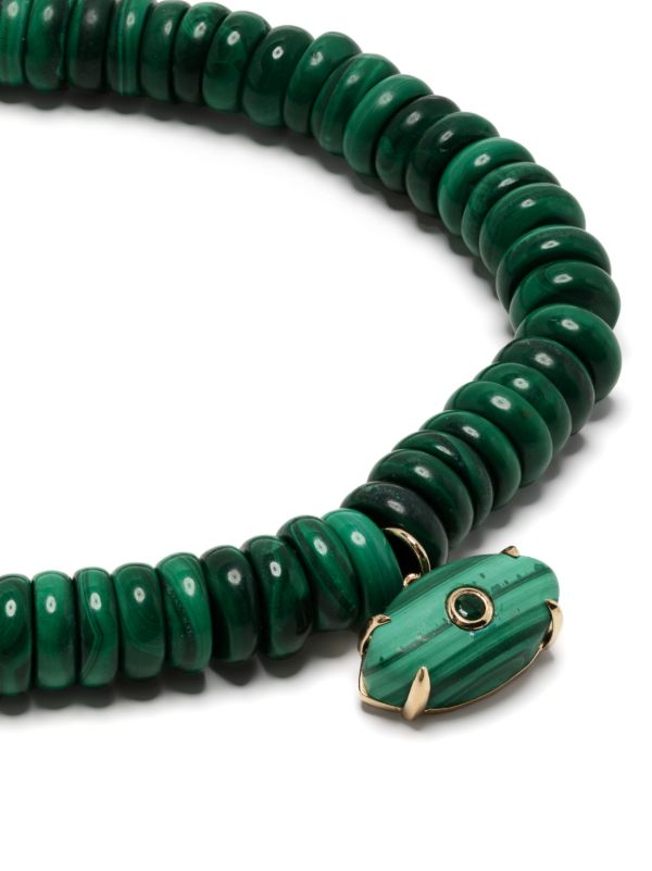 Browns Sydney Evan 14K Yellow Gold Evil Eye Malachite And Emerald Bracelet | Browns Bracelets