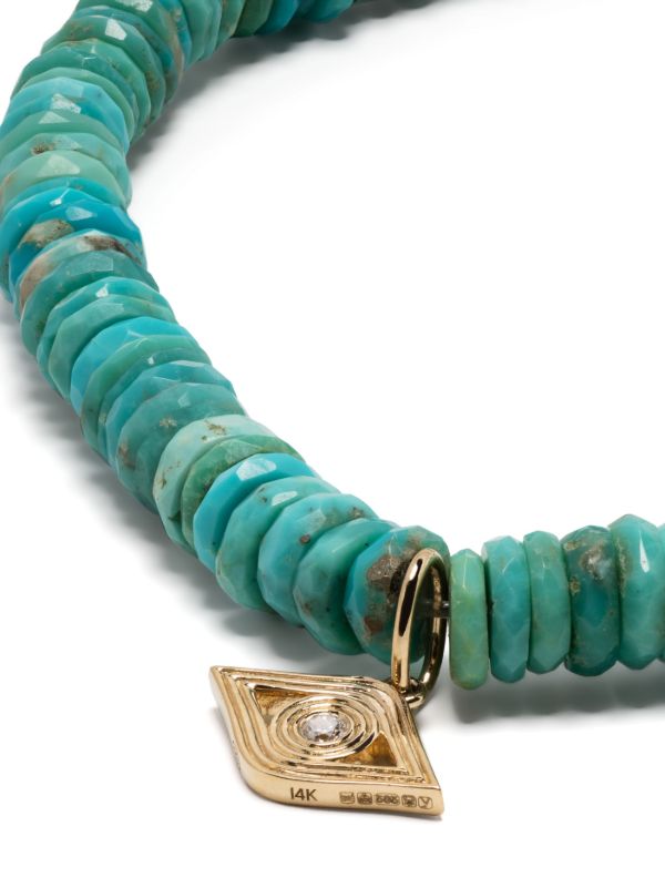 Browns Sydney Evan 14K Yellow Gold Evil Eye Turqoise And Diamond Bracelet | Browns Bracelets
