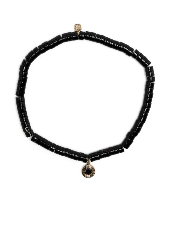 browns Sydney Evan 14K yellow gold Fluted Station agate and diamond bracelet | Browns Bracelets