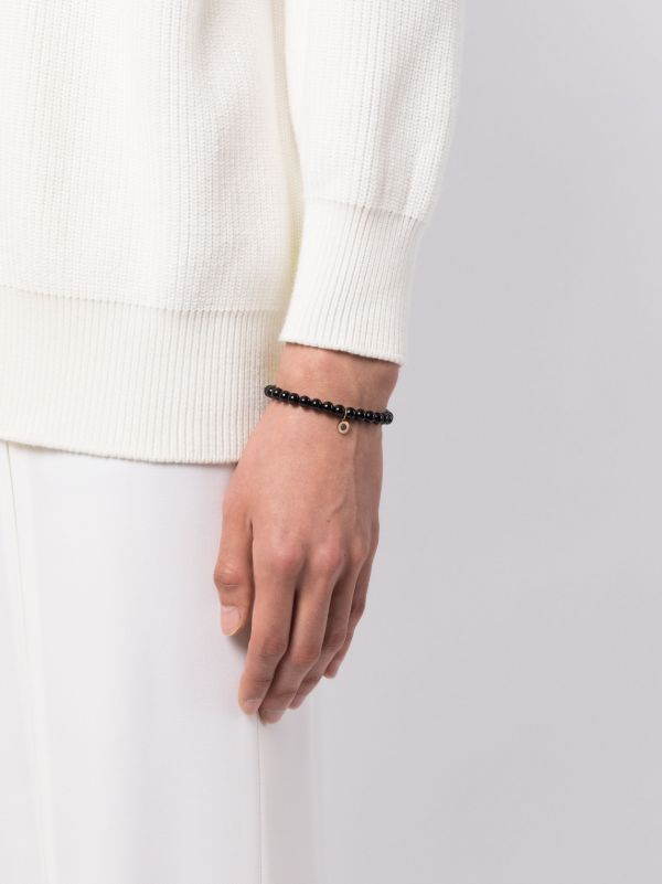 Browns Sydney Evan 14K Yellow Gold Fluted Station Onyx And Diamond Bracelet | Browns Bracelets