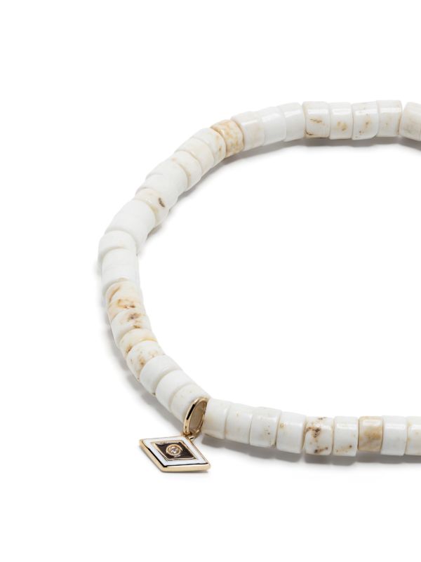 Browns Sydney Evan 14K Yellow Gold Groovy Eye Dolomite And Diamond Bracelet | Browns Bracelets