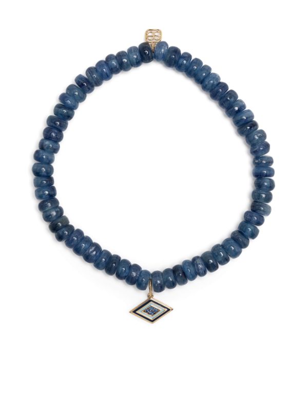 browns Sydney Evan 14K yellow gold Groovy Eye kyanite and diamond bracelet | Browns Bracelets