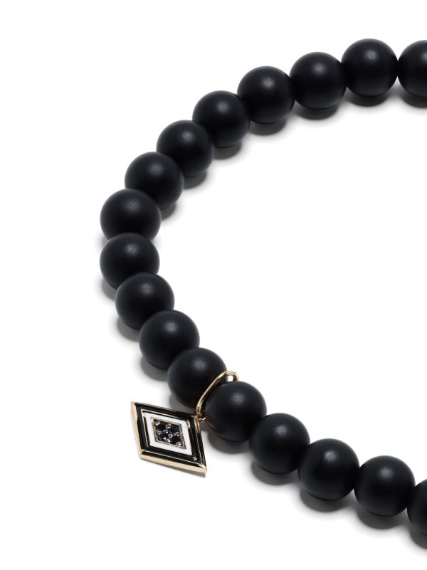 Browns Sydney Evan 14K Yellow Gold Groovy Eye Onyx And Diamond Bracelet | Browns Bracelets