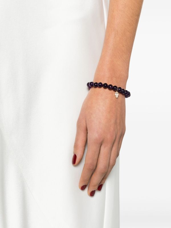 Browns Sydney Evan 14K Yellow Gold Hamsa Amethyst And Diamond Bracelet | Browns Fine Bracelets