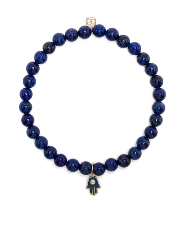 browns Sydney Evan 14K yellow gold Hamsa lapis lazuli and diamond bracelet | Browns Bracelets