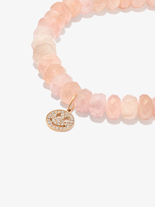 Browns Sydney Evan 14K Yellow Gold Happy Face Beaded Diamond Bracelet | Browns Fine Bracelets