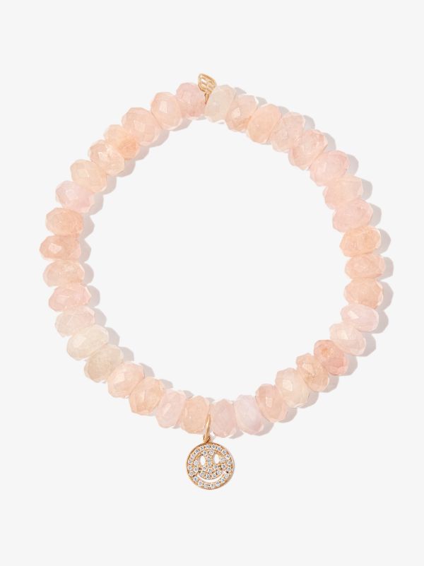 browns Sydney Evan 14K yellow gold happy face beaded diamond bracelet | Browns Fine Bracelets