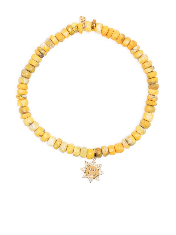 browns Sydney Evan 14K yellow gold jasper and crystal bracelet | Browns Fine Bracelets
