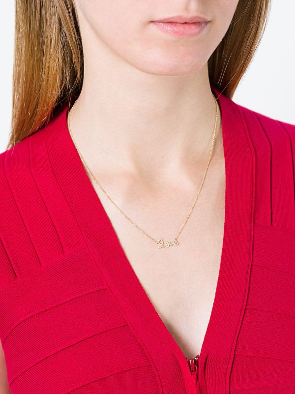 Browns Sydney Evan 14K Yellow Gold Love Diamond Necklace | Browns Fine Necklaces