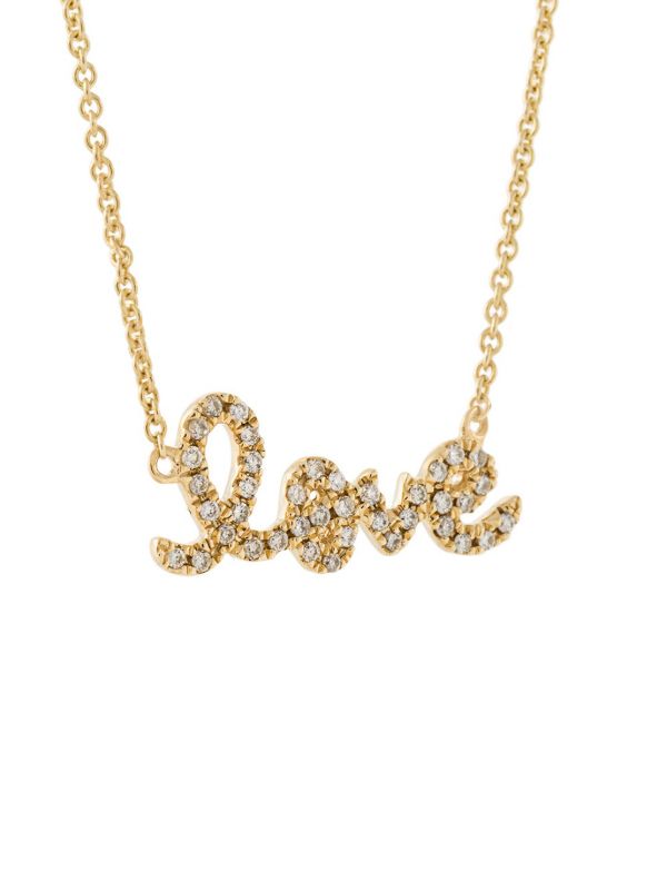 Browns Sydney Evan 14K Yellow Gold Love Diamond Necklace | Browns Fine Necklaces