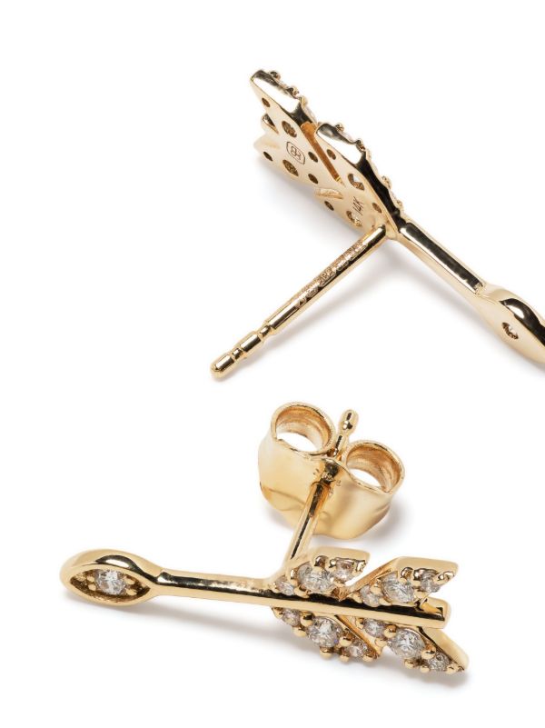 Browns Sydney Evan 14K Yellow Gold Marquis Eye Arrow Stud Earrings | Browns Fine Earrings