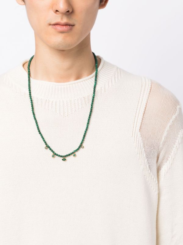 Browns Sydney Evan 14K Yellow Gold Marquise Eye Malachite And Diamond Necklace | Browns Necklaces