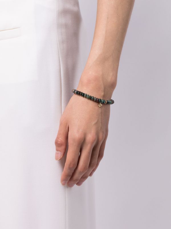Browns Sydney Evan 14K Yellow Gold Medium Evil Eye Agate Bracelet | Browns Bracelets