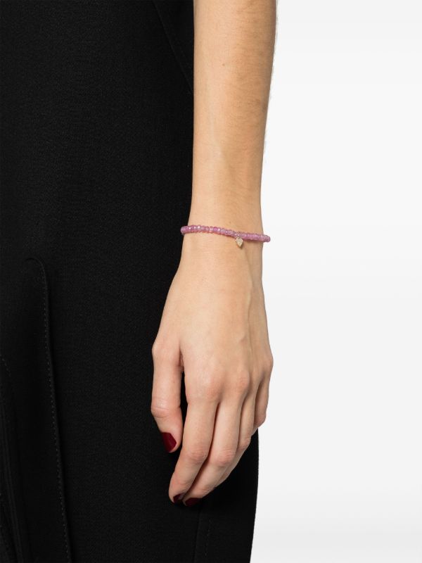 Browns Sydney Evan 14K Yellow Gold Playing Card Heart Sapphire Bracelet | Browns Bracelets