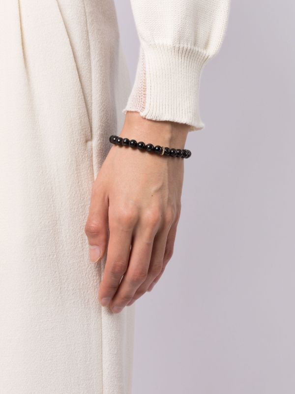 Browns Sydney Evan 14K Yellow Gold Rondelle Hypersthene And Diamond Bracelet | Browns Bracelets