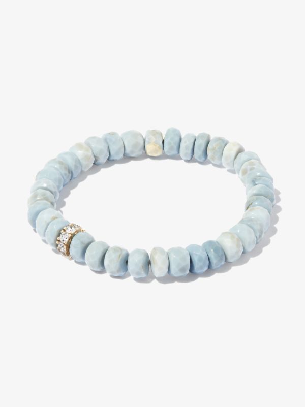Browns Sydney Evan 14K Yellow Gold Rondelle Opal Diamond Beaded Bracelet | Browns Fine Bracelets