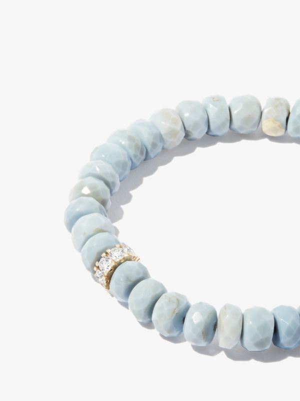 Browns Sydney Evan 14K Yellow Gold Rondelle Opal Diamond Beaded Bracelet | Browns Fine Bracelets