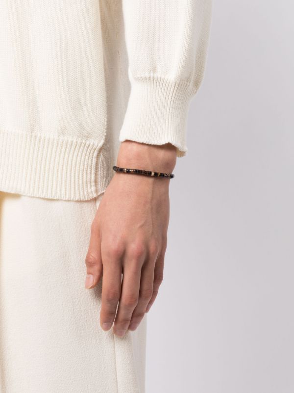 Browns Sydney Evan 14K Yellow Gold Rondelle Tiger's Eye And Diamond Bracelet | Browns Bracelets