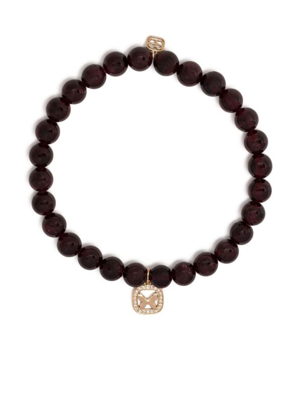 browns Sydney Evan 14K Yellow Gold Ruby Beaded Bracelet | Browns Fine Bracelets