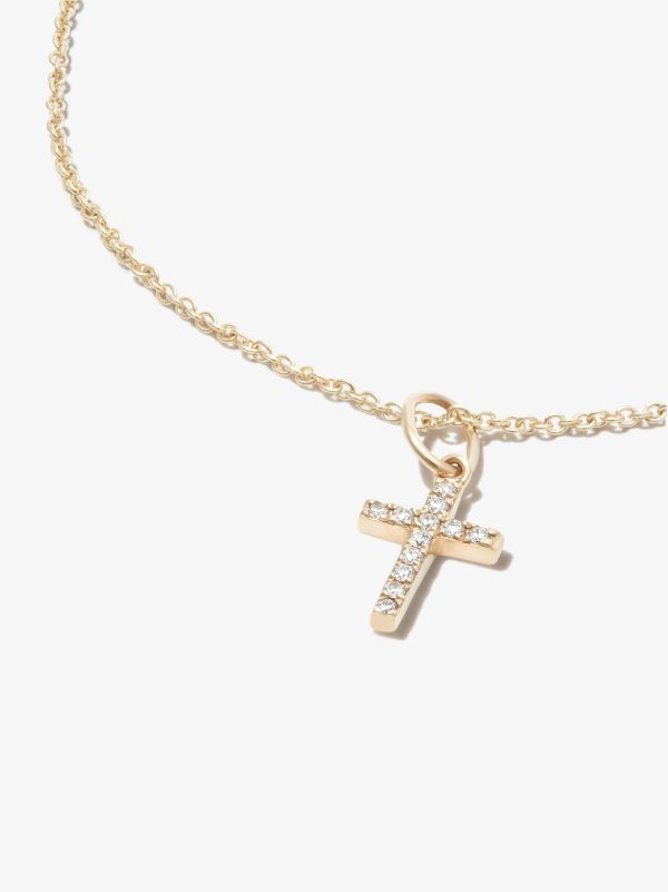Browns Sydney Evan 14K Yellow Gold Small Cross Diamond Necklace | Browns Fine Necklaces