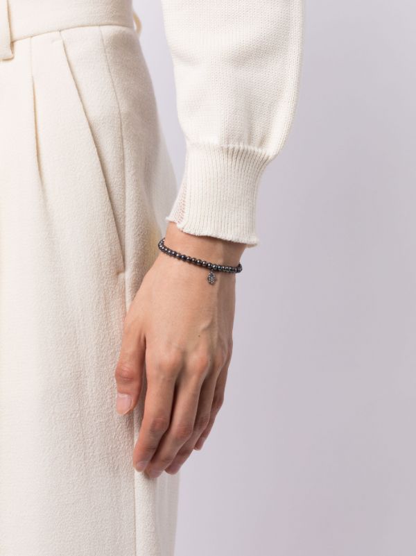 Browns Sydney Evan 14K Yellow Gold Small Hamsa Pearl And Diamond Racelet | Browns Bracelets