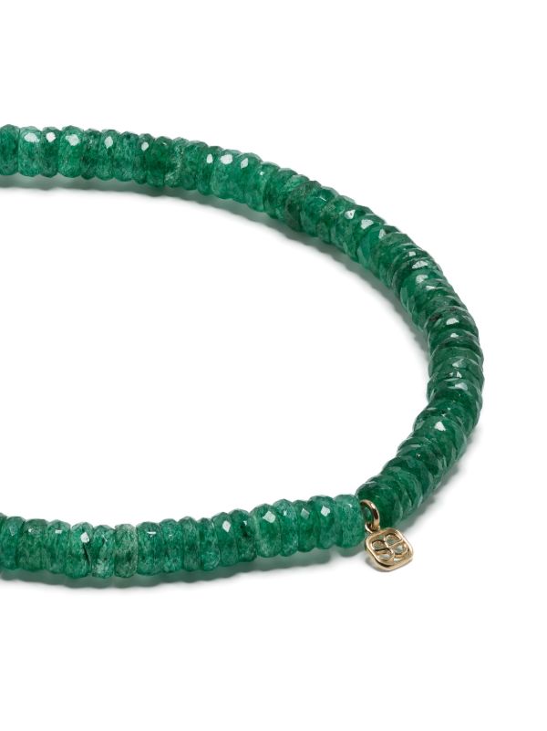 Browns Sydney Evan 14K Yellow Gold Small Station Aventurine And Diamond Bracelet | Browns Bracelets