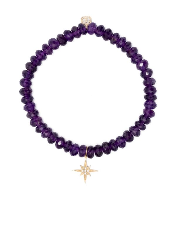 browns Sydney Evan 14K Yellow Gold Starburst Amethyst And Diamond Bracelet | Browns Fine Bracelets