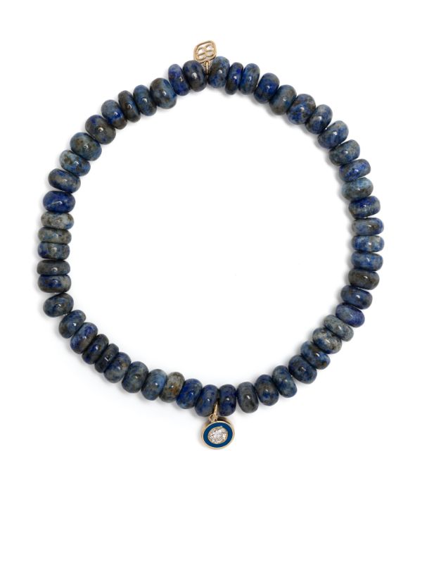 browns Sydney Evan 14K yellow gold Station lapis lazuli and diamond bracelet | Browns Bracelets