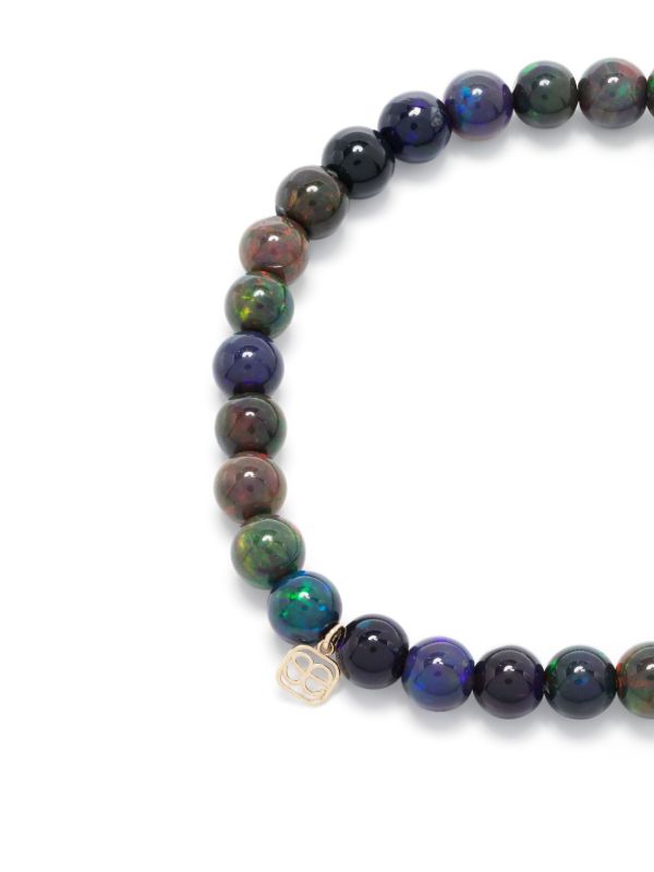 Browns Sydney Evan 14K Yellow Gold Tiny Sitting Buddha Opal Beaded Bracelet | Browns Bracelets