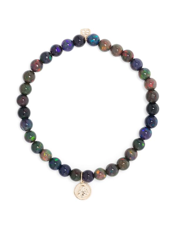 browns Sydney Evan 14K Yellow Gold Tiny Sitting Buddha Opal Beaded Bracelet | Browns Bracelets