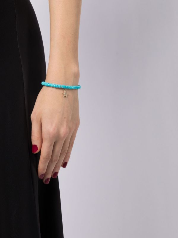 Browns Sydney Evan 14K Yellow Gold Turquoise Beaded Bracelet | Browns Fine Bracelets