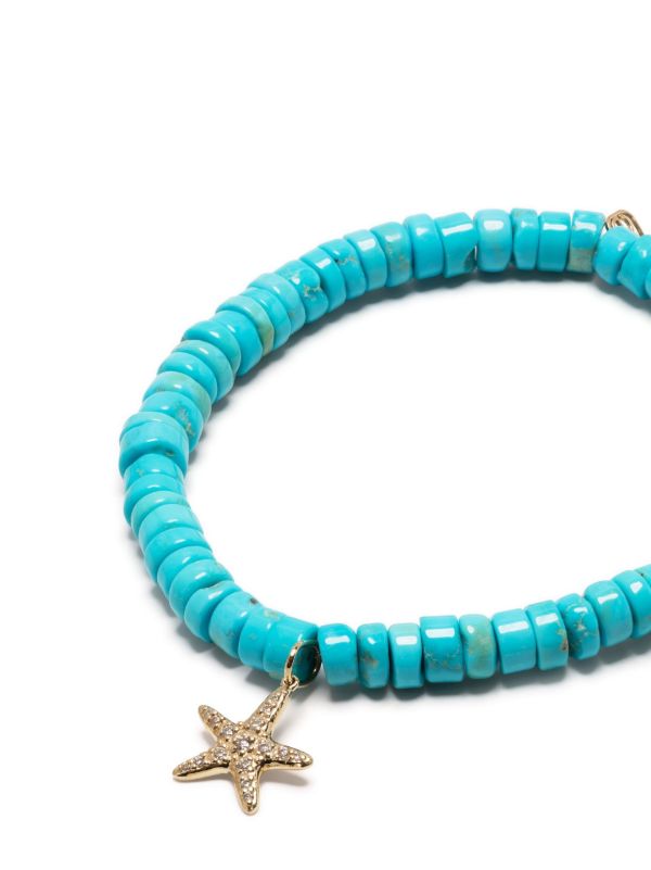 Browns Sydney Evan 14K Yellow Gold Turquoise Beaded Bracelet | Browns Fine Bracelets