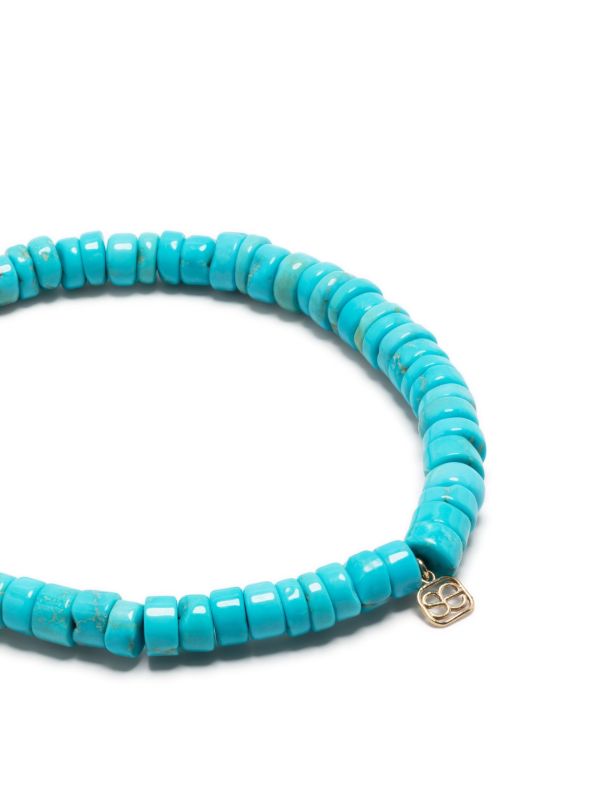 Browns Sydney Evan 14K Yellow Gold Turquoise Beaded Bracelet | Browns Fine Bracelets