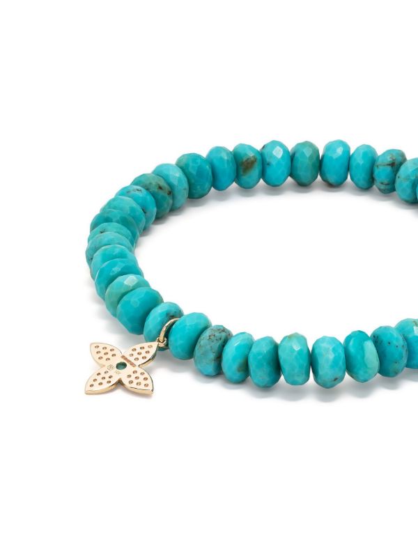 Browns Sydney Evan 14K Yellow Gold Turquoise Beaded Bracelet | Browns Fine Bracelets
