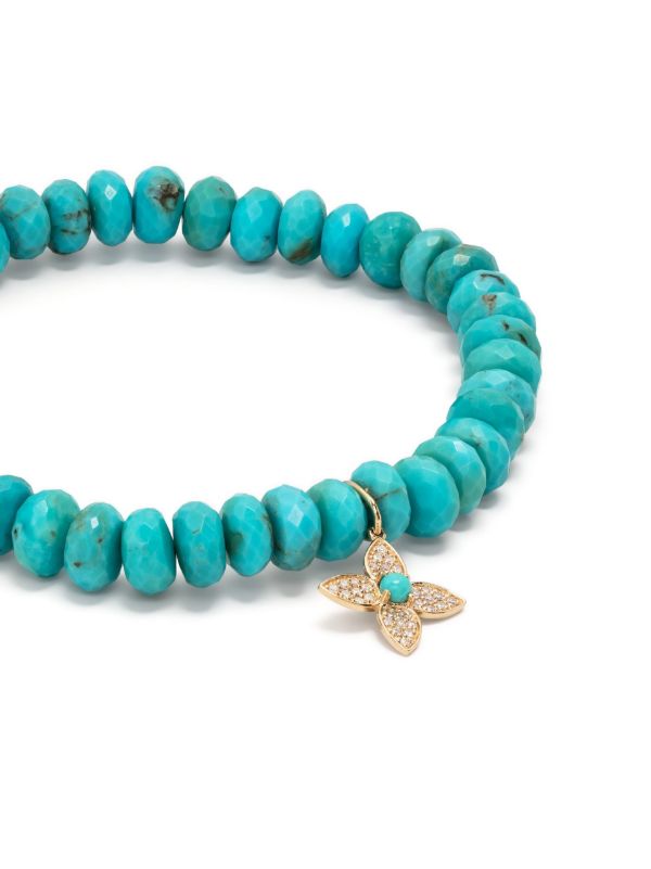 Browns Sydney Evan 14K Yellow Gold Turquoise Beaded Bracelet | Browns Fine Bracelets