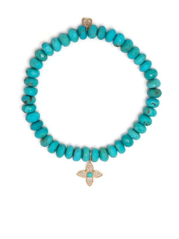 browns Sydney Evan 14K Yellow Gold Turquoise Beaded Bracelet | Browns Fine Bracelets
