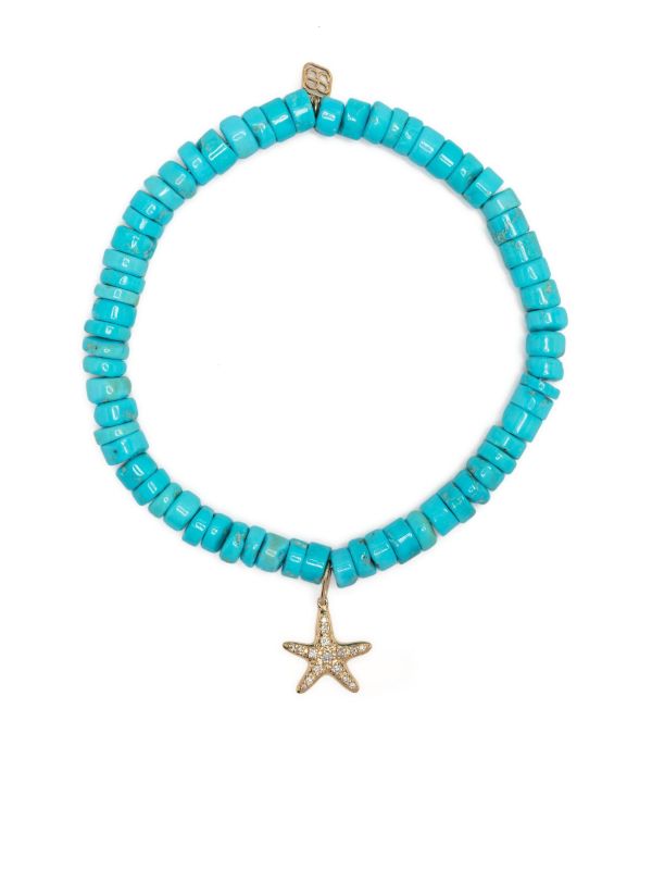browns Sydney Evan 14K Yellow Gold Turquoise Beaded Bracelet | Browns Fine Bracelets