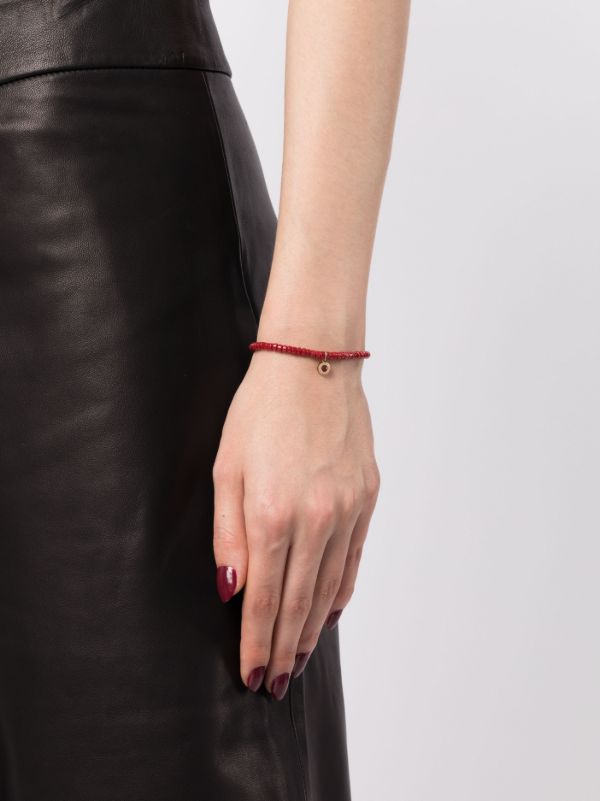 Browns Sydney Evan 14kt Yellow Gold And Ruby Fluted Beaded Bracelet | Browns Fine Bracelets