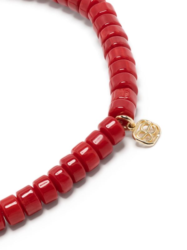 Browns Sydney Evan 14kt Yellow Gold And Ruby Fluted Beaded Bracelet | Browns Fine Bracelets