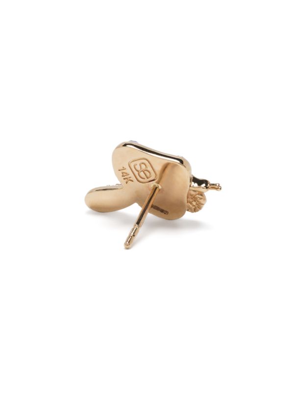 Browns Sydney Evan 14kt Yellow Gold Celestial Mushroom Stud Earrings | Browns Earrings