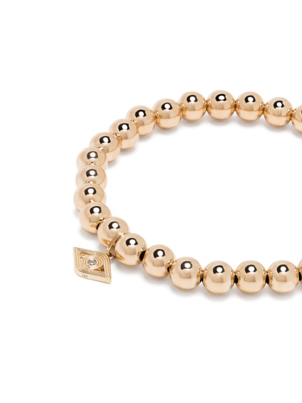 Browns Sydney Evan 14kt Yellow Gold Evil Eye Bracelet | Browns Bracelets