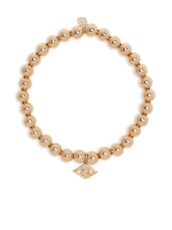 browns Sydney Evan 14kt yellow gold Evil Eye bracelet | Browns Bracelets