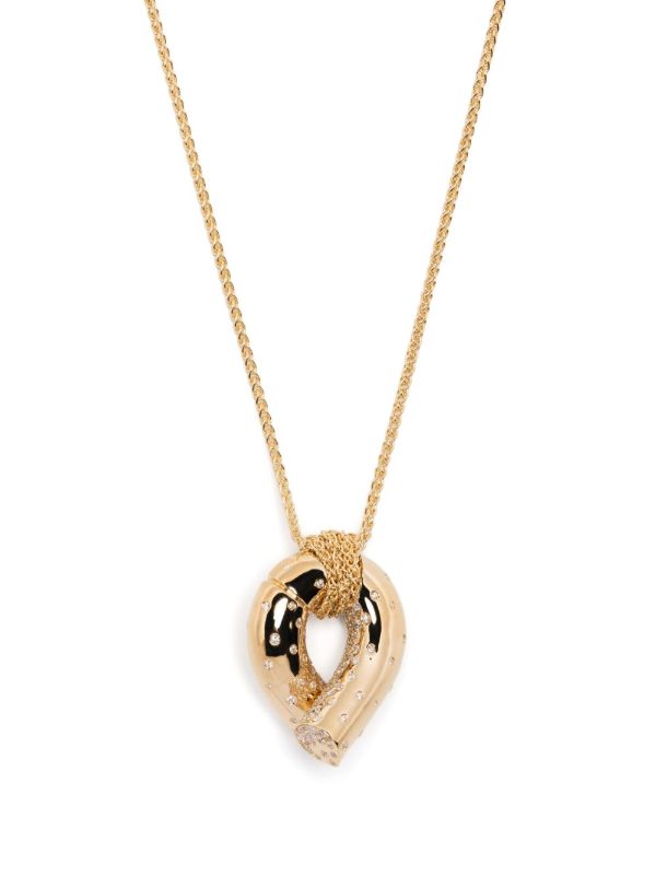 browns Tabayer 18K Yellow Gold Oera Diamond Pendant Necklace | Browns Fine Necklaces