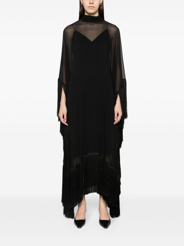 Browns Taller Marmo Black Mrs Ross Silk Kaftan | Browns Evening Dresses