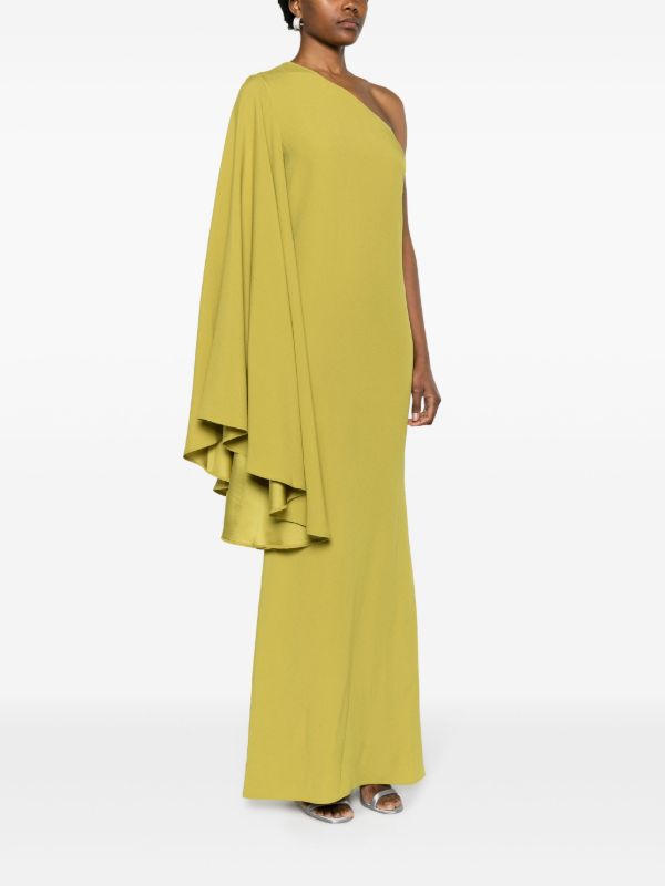 Browns Taller Marmo Green Sifnos One-Shoulder Gown | Browns Cocktail & Party Dresses