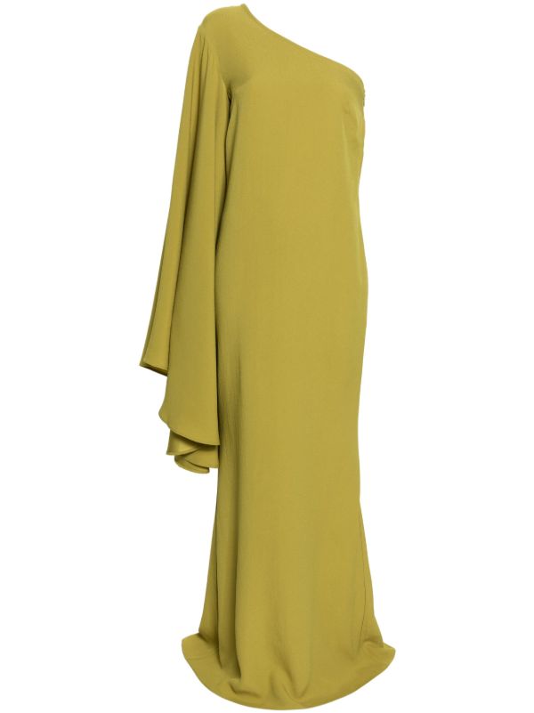 browns Taller Marmo Green Sifnos One-Shoulder Gown | Browns Cocktail & Party Dresses