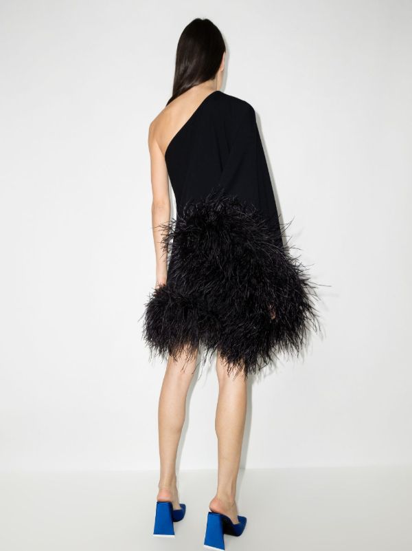 Browns Taller Marmo Piccolo Ubud Feather-Trim Mini Dress | Browns Cocktail & Party Dresses