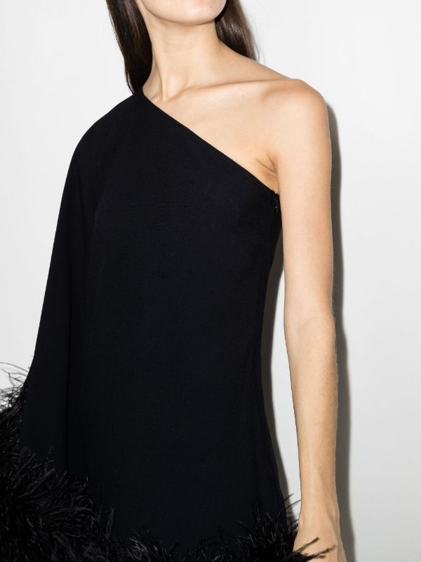 Browns Taller Marmo Piccolo Ubud Feather-Trim Mini Dress | Browns Cocktail & Party Dresses