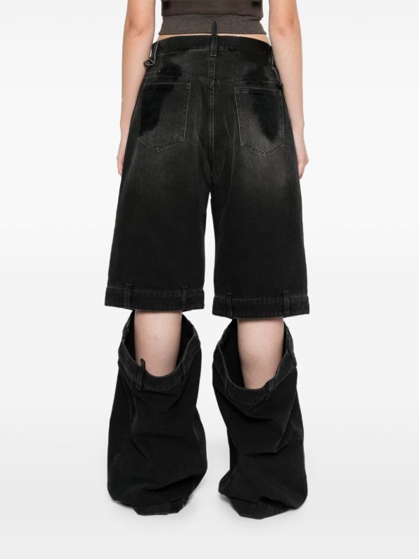 Browns The Attico Black Ashton Cut-Out Wide Jeans | Browns Wide-Leg Jeans