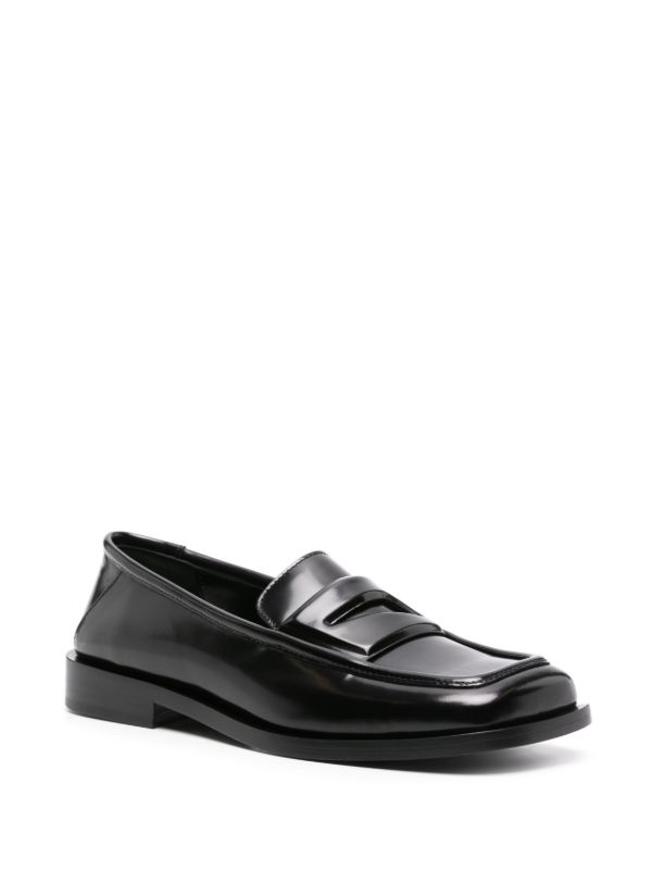 Browns The Attico Black High-Shine Leather Loafers | Browns Loafers